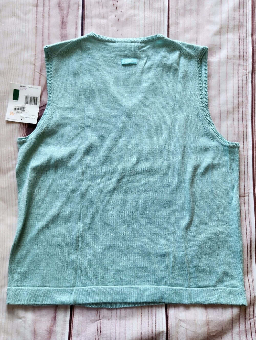 NWT LizGolf By Liz Claiborne Sleeveless Sweater Vest Aqua Blue | Women's Size M - Picture 3 of 6